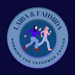 We are running (on our feet), because we are running for Freshmen Caucus. Get it? 